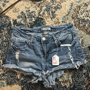 Refuge light washed distressed shorts